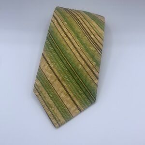 Vintage Green & Black Woven C.A. Gross Co. Green Bay Silk Polyester Men’s Tie